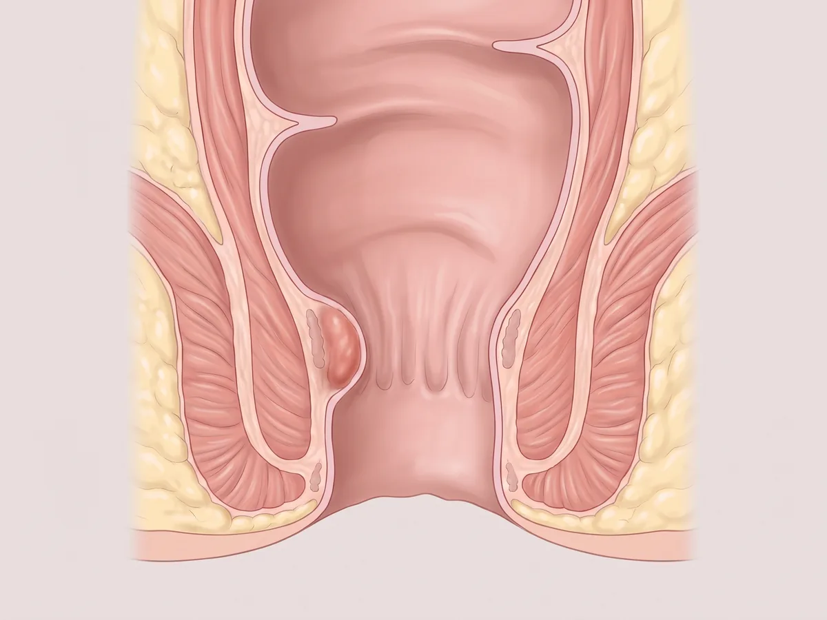 Hemoroid 1. evre: anal kanalın kesitinde hemoroid yastıkçığı kanalın içinde kalır.