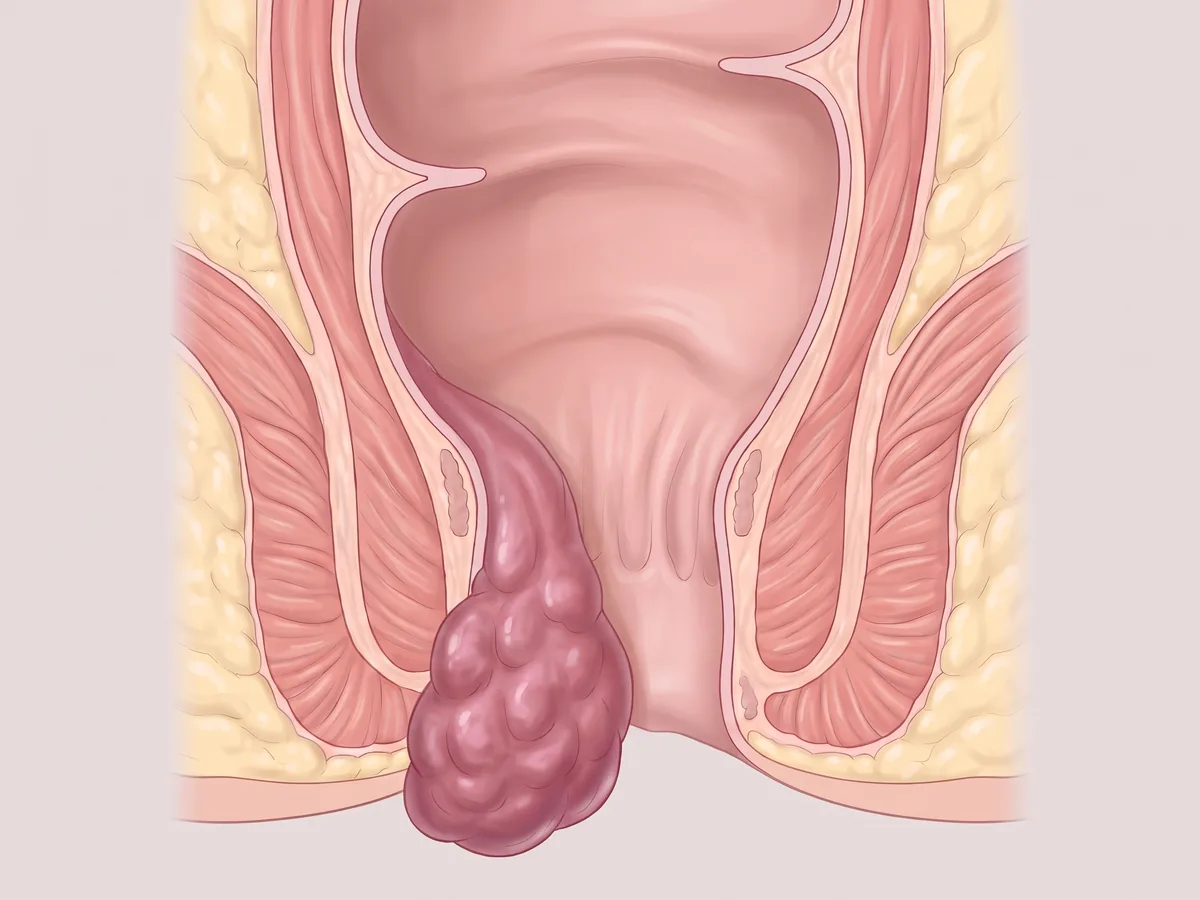 Hemoroid 4. evre: anal kanalın kesitinde hemoroid sürekli dışarıda kalır.